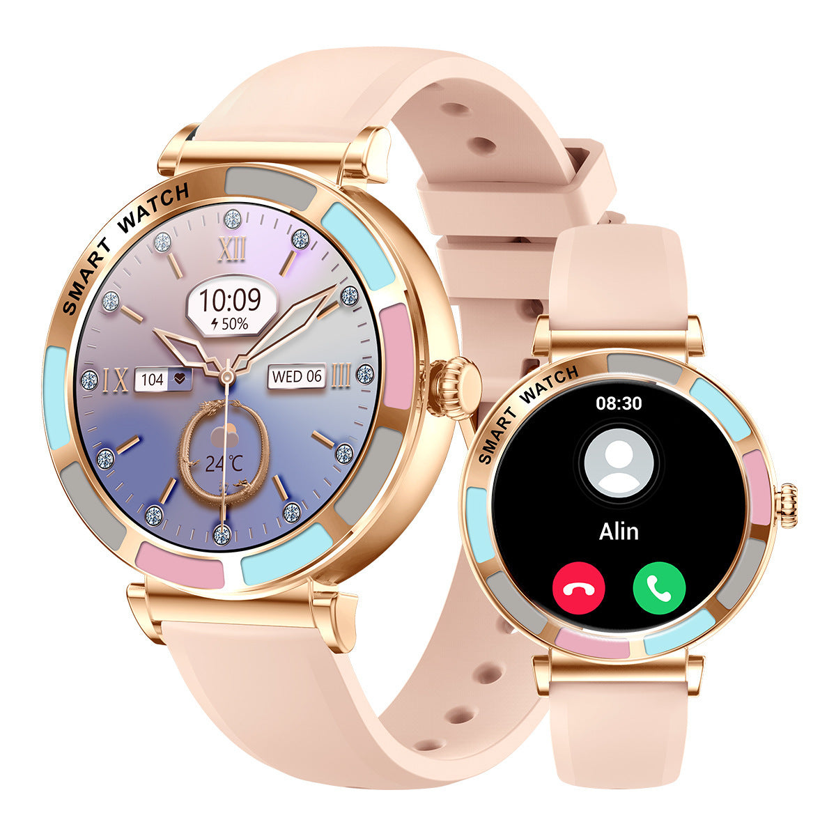H20 Smartwatch für Damen mit HD Bluetooth Anruf