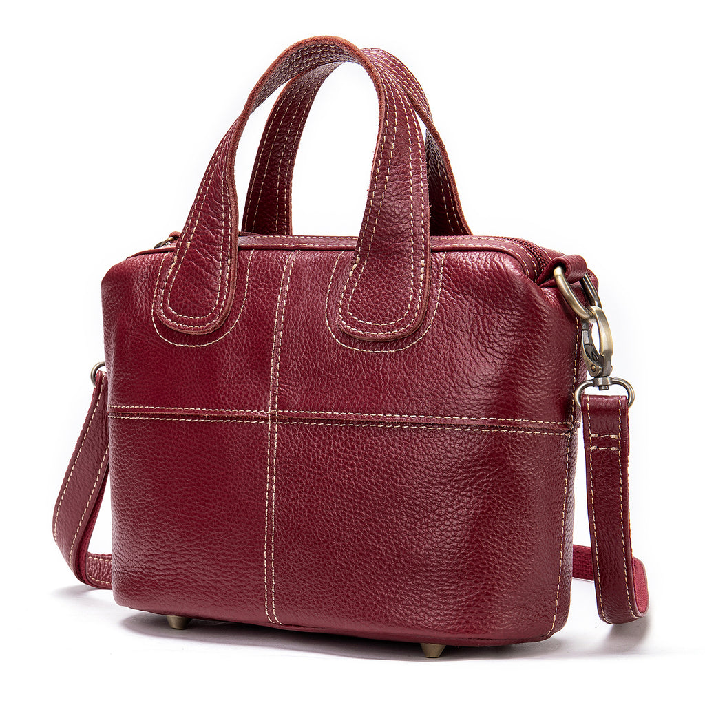 Schwarze Ledertasche mit Schultergurt | LuxeStyle