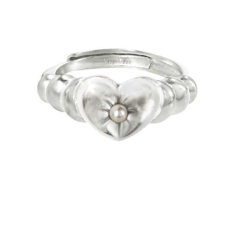 Verstellbarer Ballon Herz Donut Perlen Ring – Bild 4 | LuxeStyle