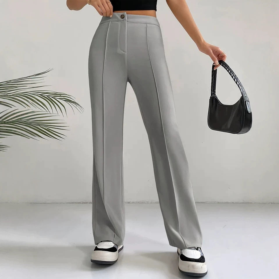 Elegante Straight Flare Hose mit hoher Taille – Ansicht 3