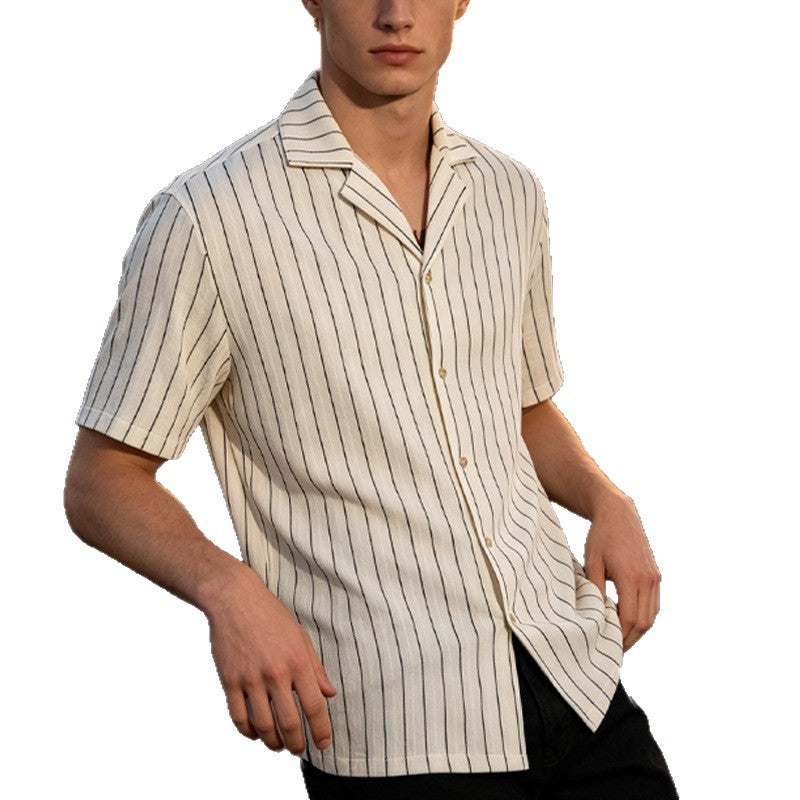 Sommerhemd Herren Kurzarm Streifen