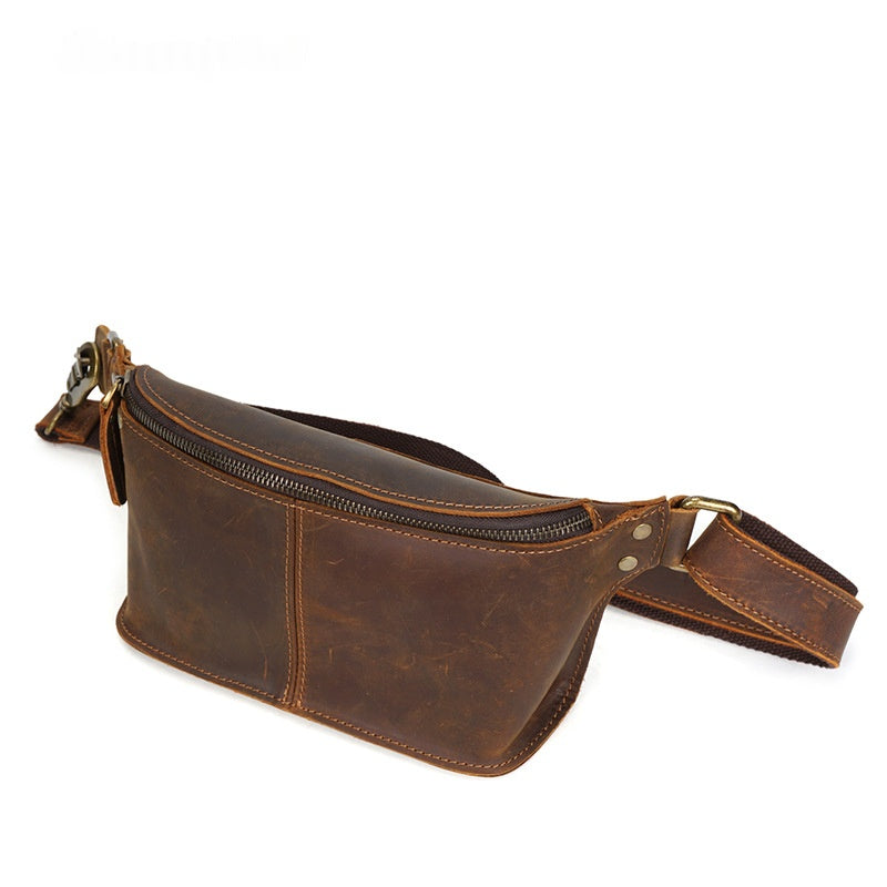 Vintage Leder-Bauchtasche