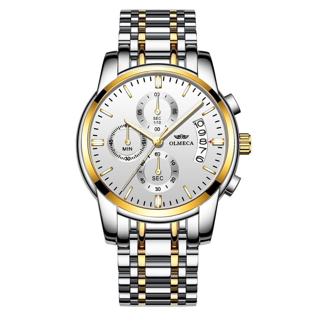 Butterfly-Clip Stahlarmband Herren-Wasseruhr Leuchtfunktion – Bild 9 | LuxeStyle