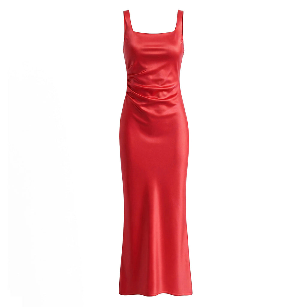 Elegantes langes Kleid mit Spaghettiträgern – Bild 5 | LuxeStyle