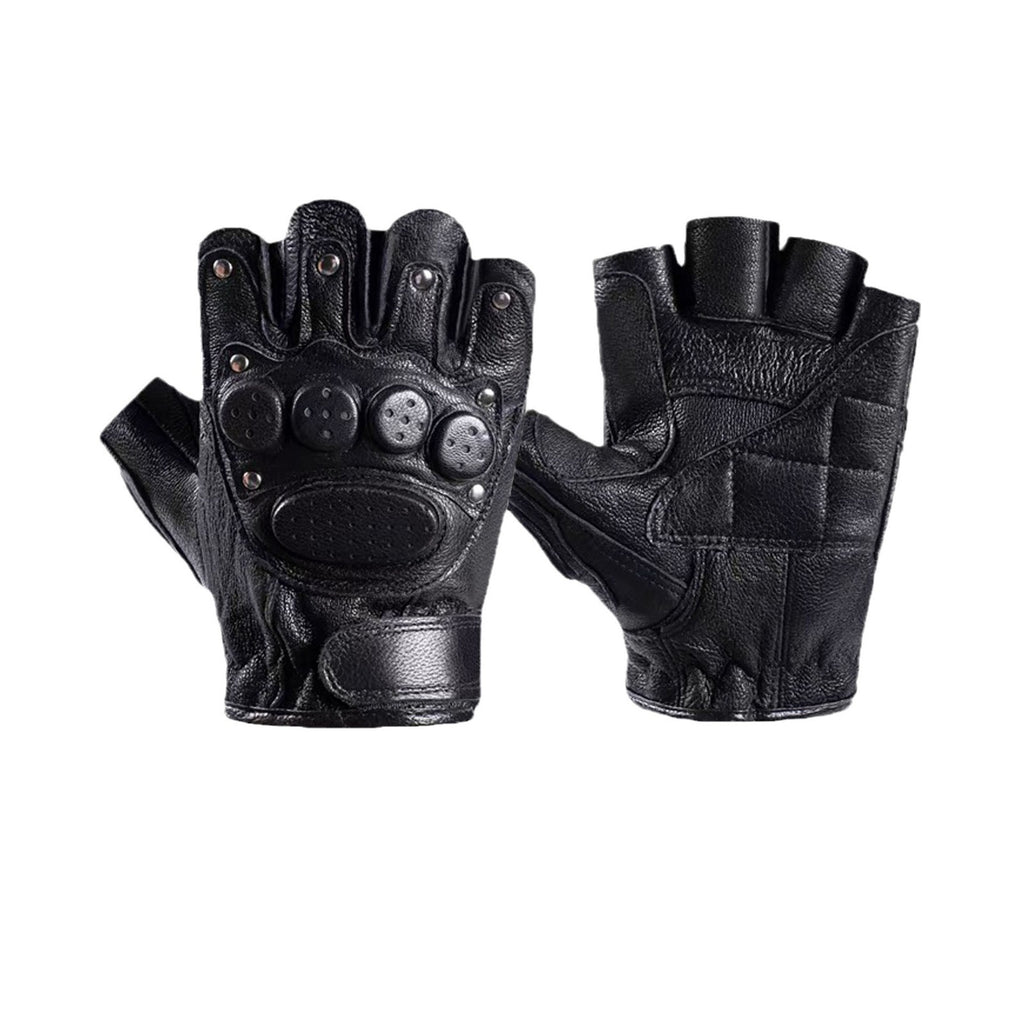 Taktische Halbfinger-Lederhandschuhe