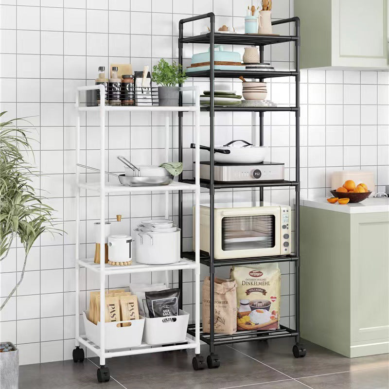 Schwarzer 6‑Schicht‑Trolley für Küche – Bild 5 | LuxeStyle