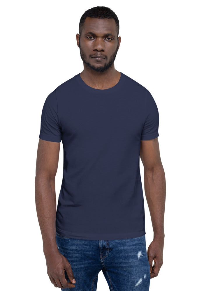 Unisex-T-Shirt Navy – dein Motiv wird aufgedruckt