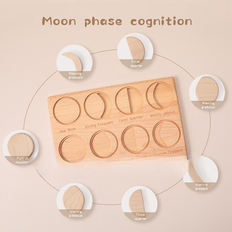 Holz Mondphasen Puzzle für frühe Bildung – Bild 2 | LuxeStyle