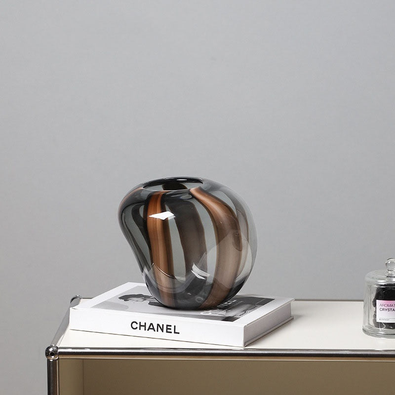Gestreifte Hydroponik-Vase aus Glas – Bild 3 | LuxeStyle