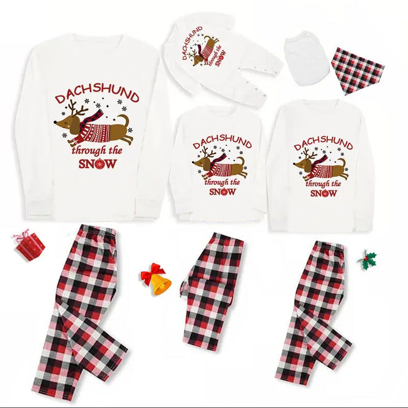 Weihnachts Pyjama-Set mit Elch-Muster für die Familie