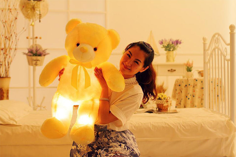 LED-Leucht-Teddybär Plüsch Rosa