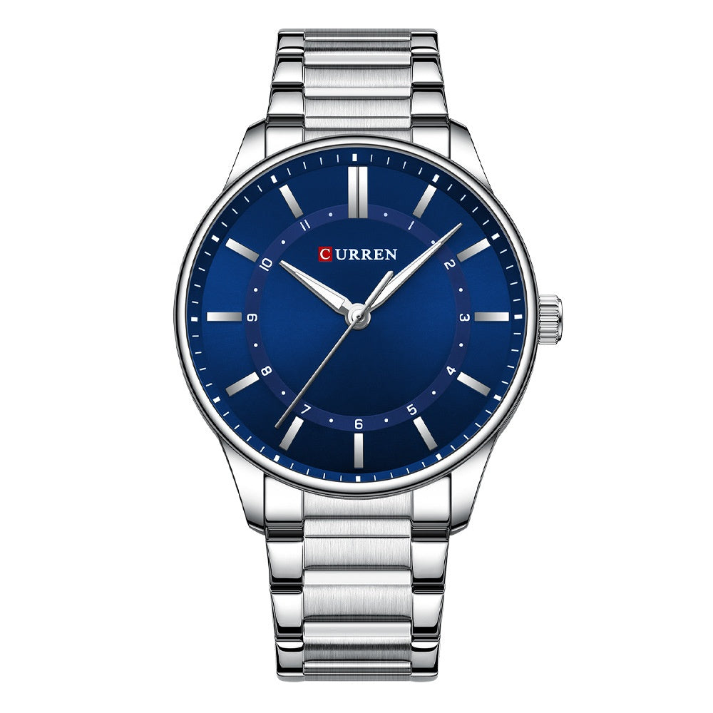 Herren-Uhr mit großem Zifferblatt und wasserdicht