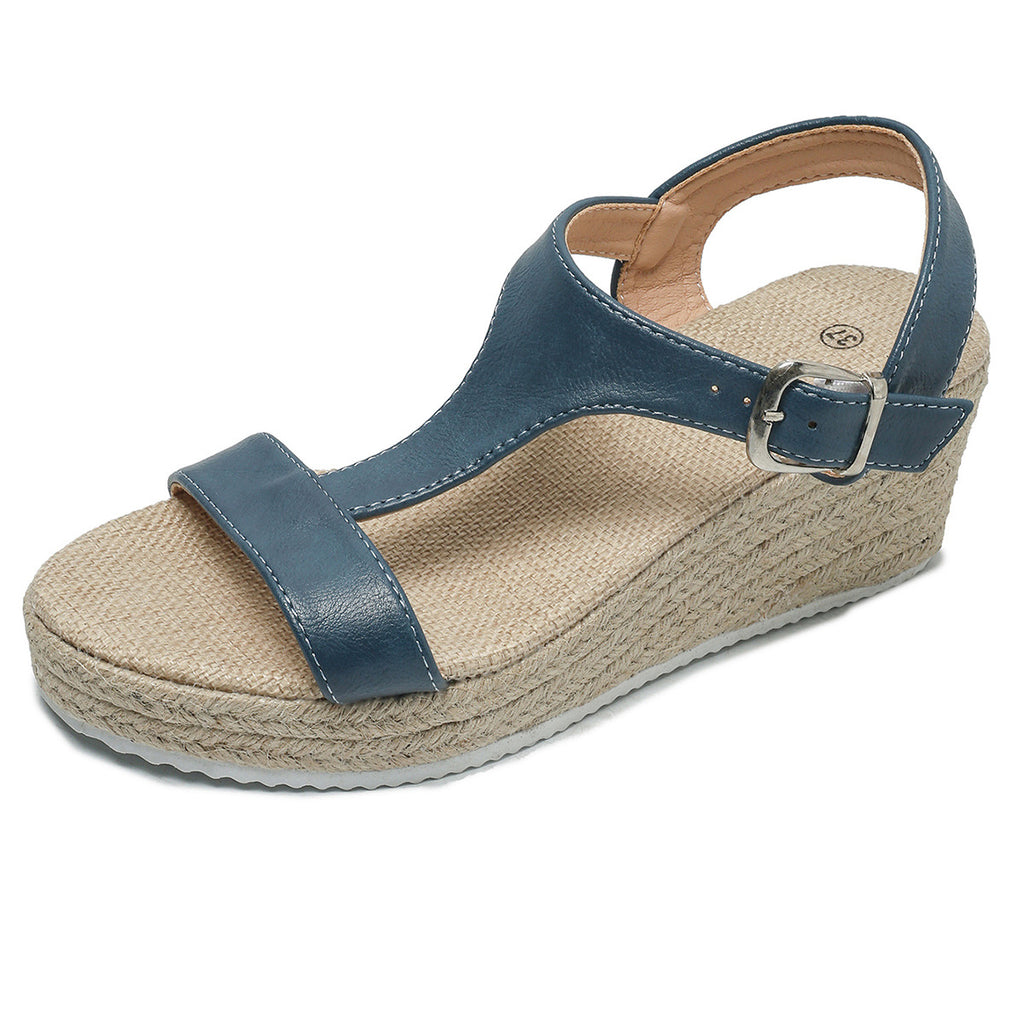 Sommer-Sandalen mit Keilabsatz