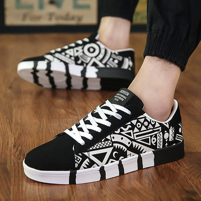 Trendige Canvas-Schuhe mit Wildleder-Details