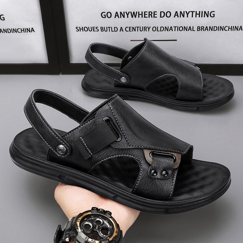 Herren Leder-Sandalen mit dicker Sohle