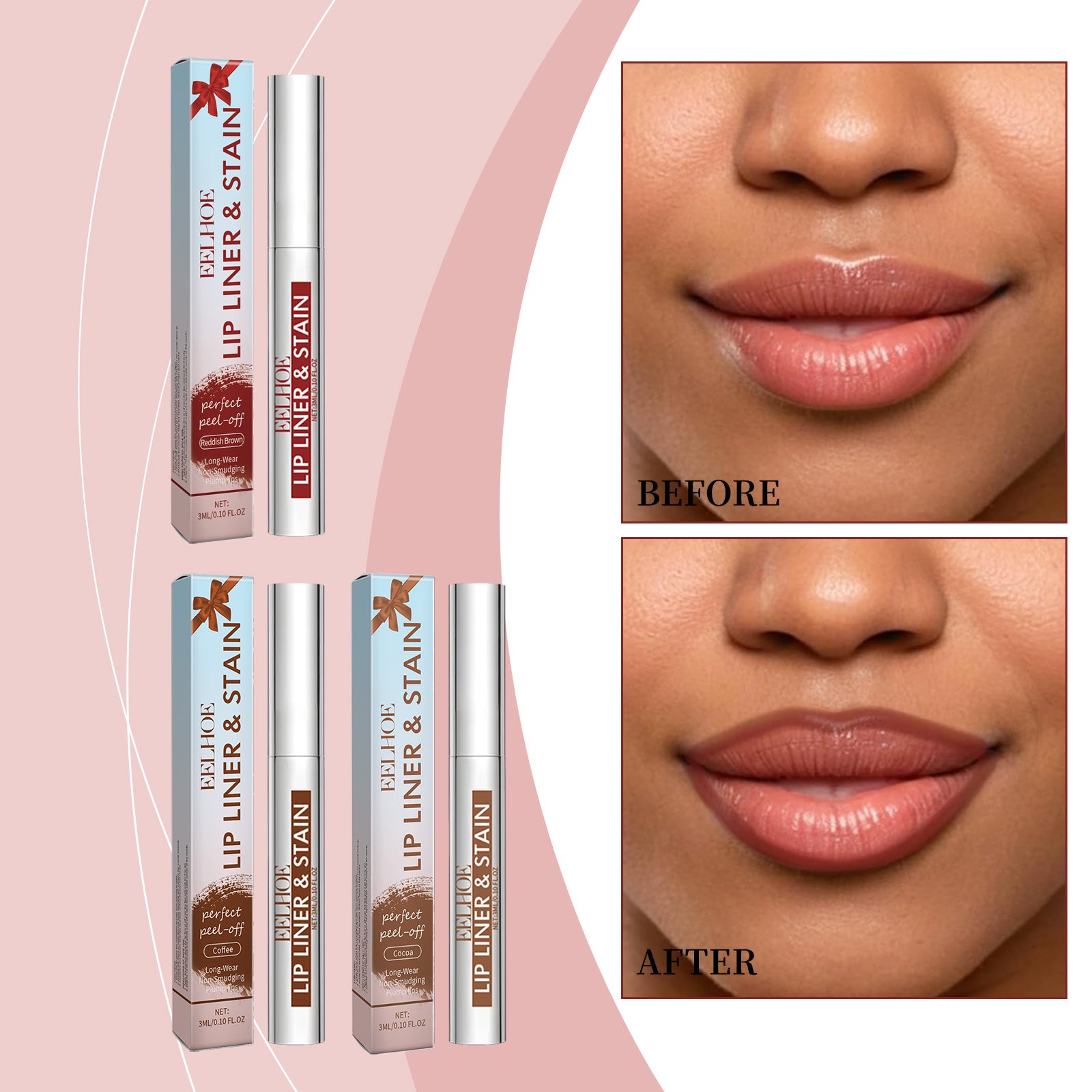 Peel-off Lip Gloss Rotbraun 3ml – Ansicht 2