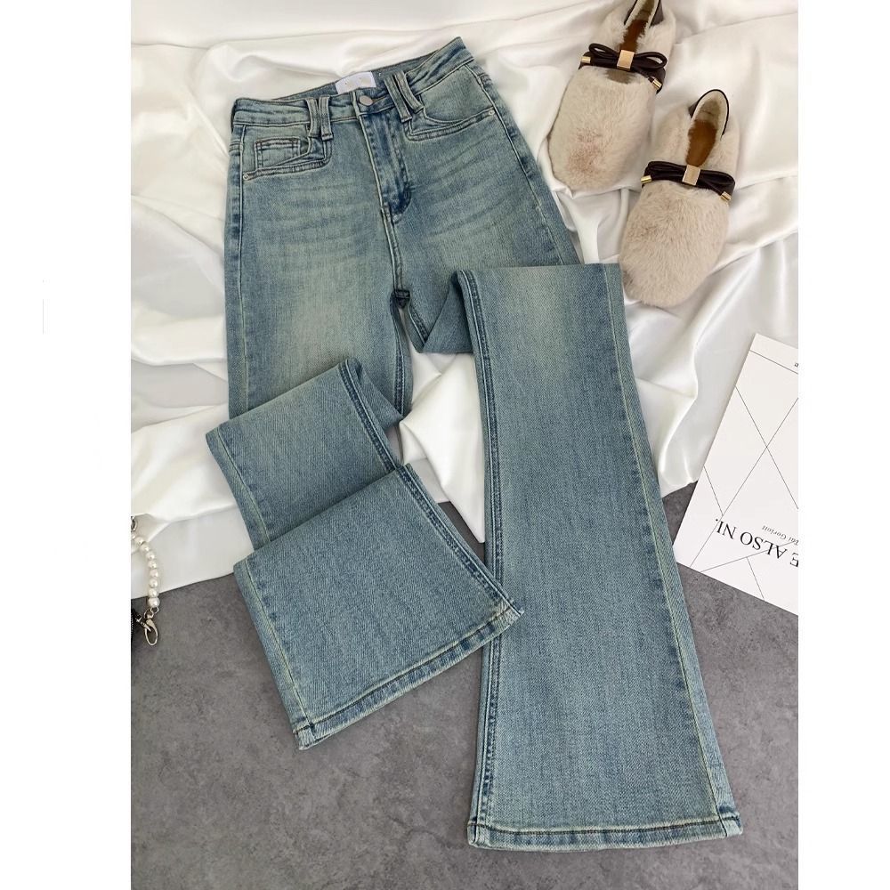 Stretch-Jeans mit hoher Taille