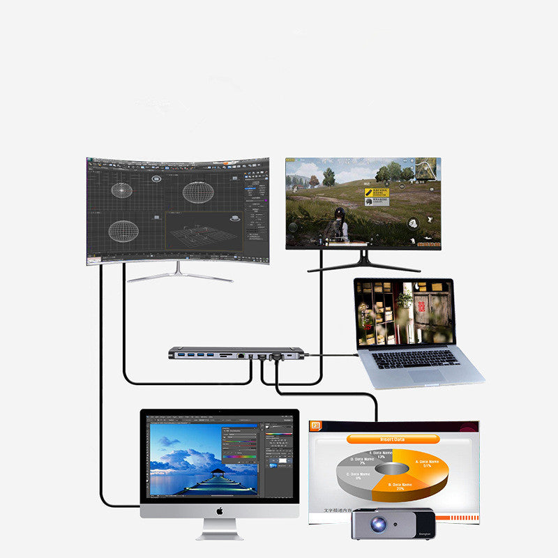 USB-C Hub Dockingstation 12-in-1 – Bild 4 | LuxeStyle