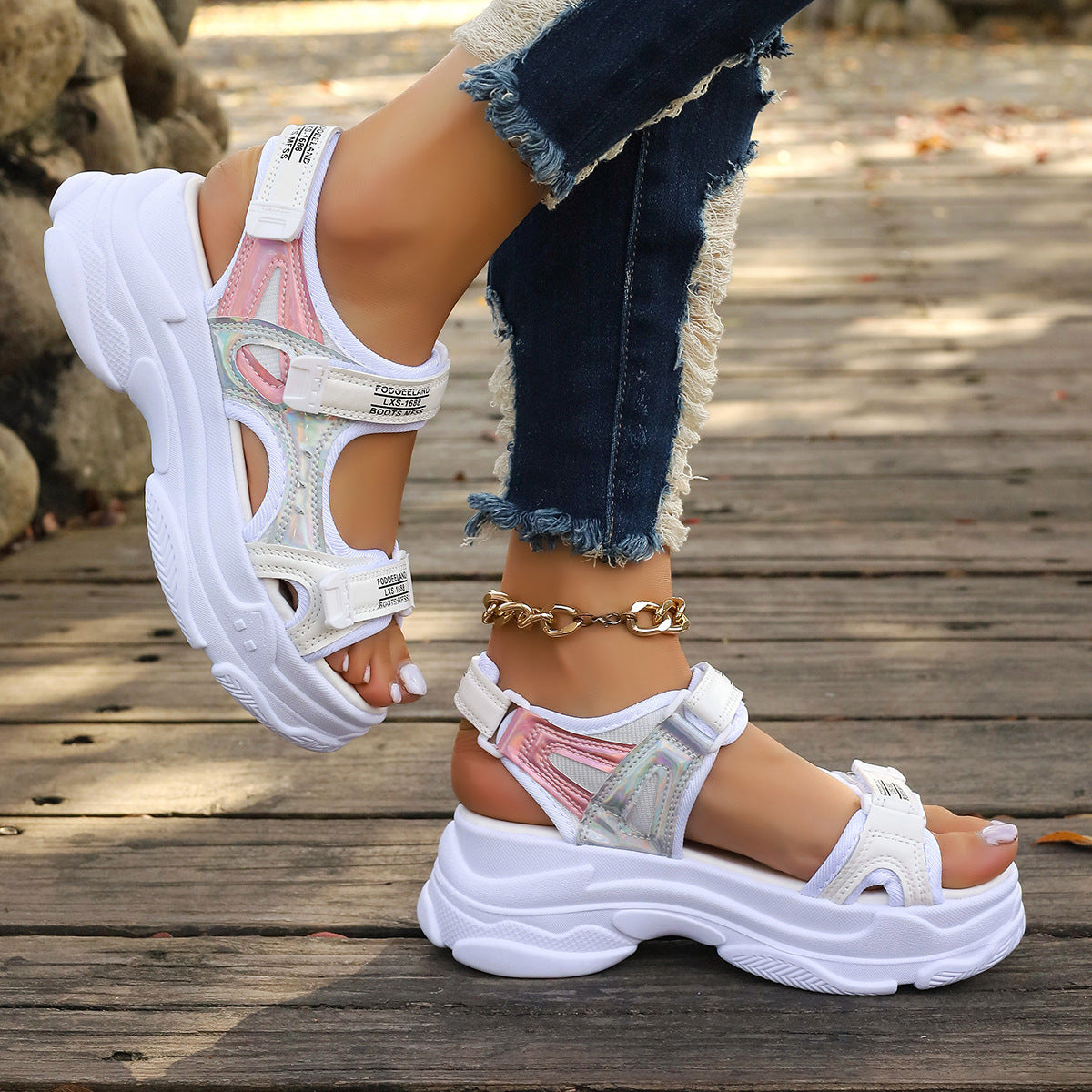 Roman Sandalen Damen Sommer Plattform – Bild 6 | LuxeStyle