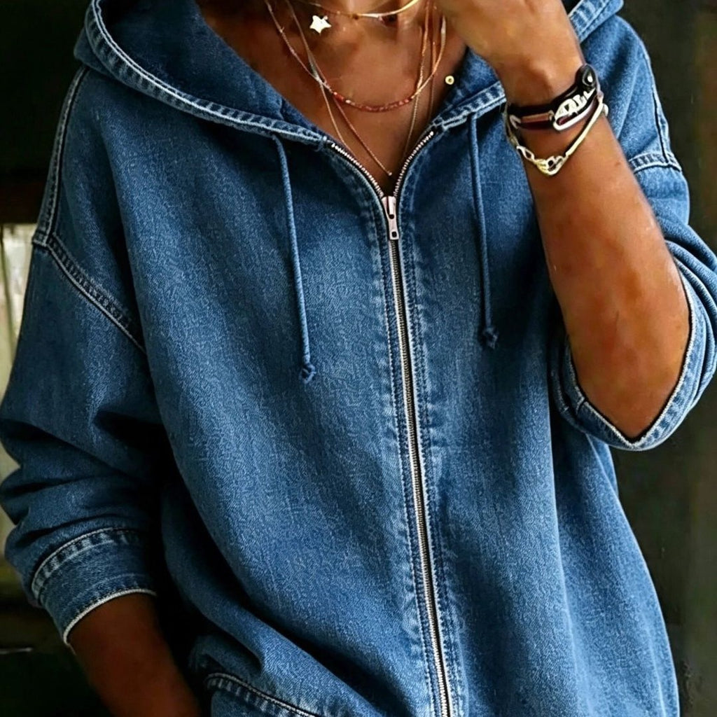 Lässiger Hoodie mit Reissverschluss