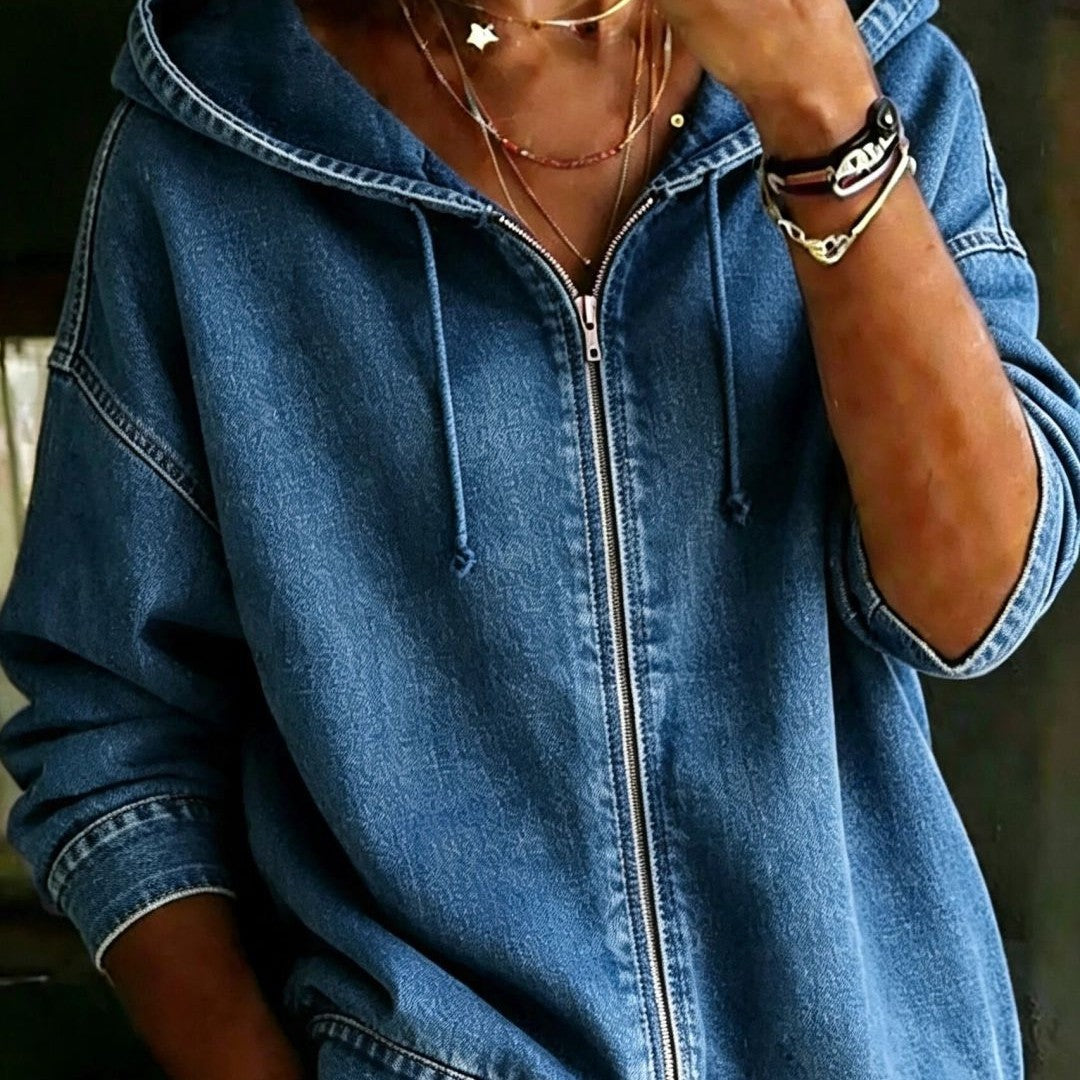 Lässiger Hoodie mit Reissverschluss