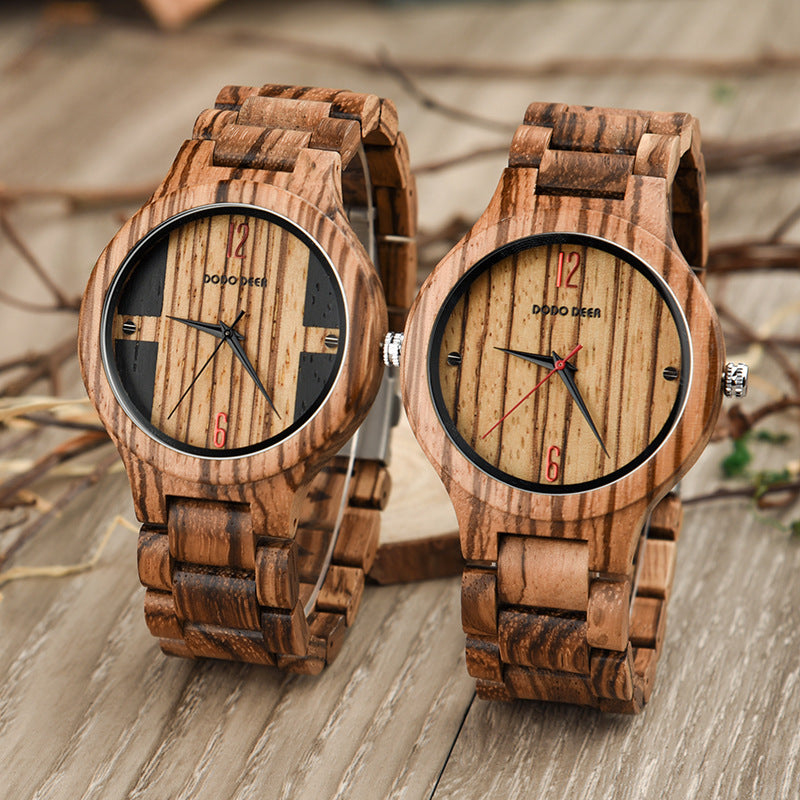 Holzarmbanduhr mit Zeiger, 45 mm Durchmesser – Bild 3 | LuxeStyle