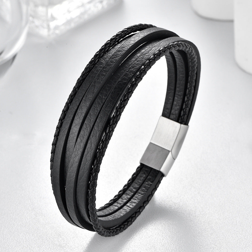 Stahl- und Lederarmband – Bild 3 | LuxeStyle