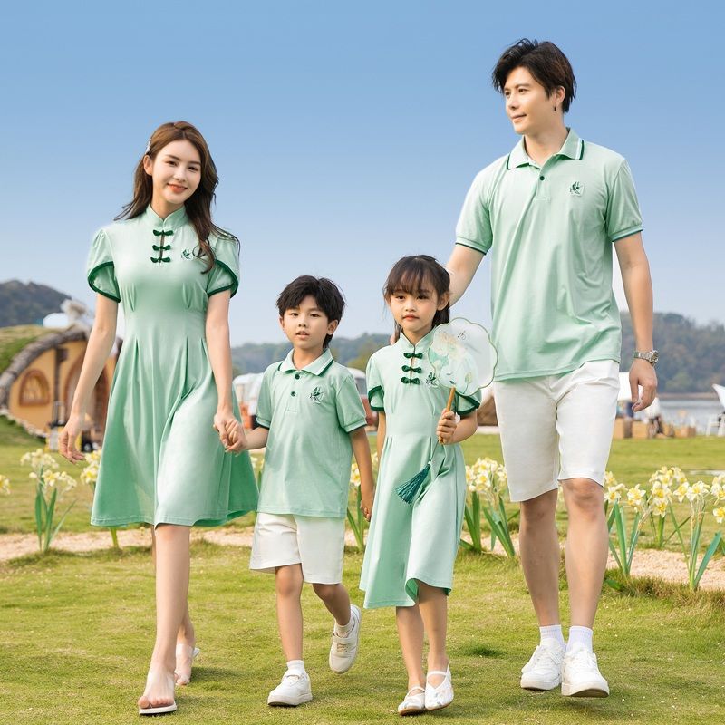 Hanfu Partnerlook Kurzarm-Set – Bild 1 | LuxeStyle