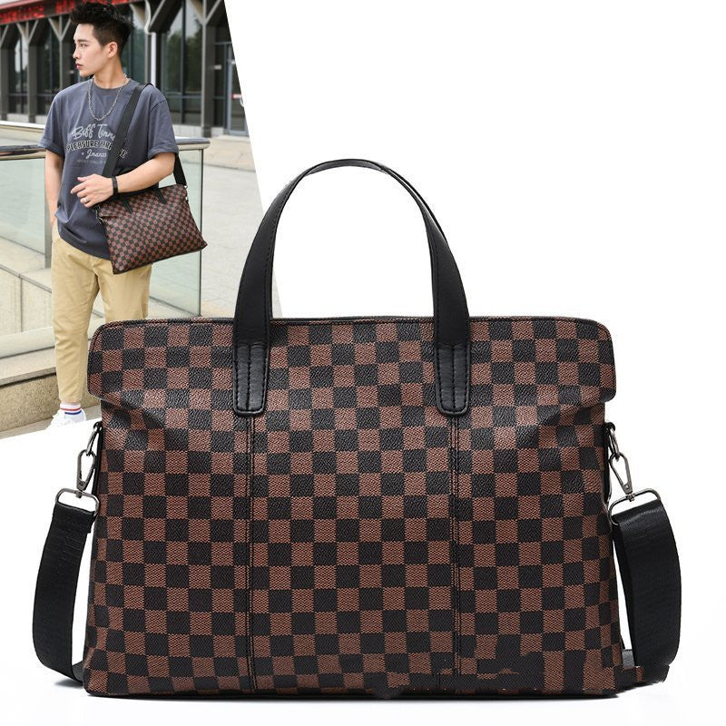 Business-Handtasche Plaid mit Reissverschluss – Bild 3 | LuxeStyle
