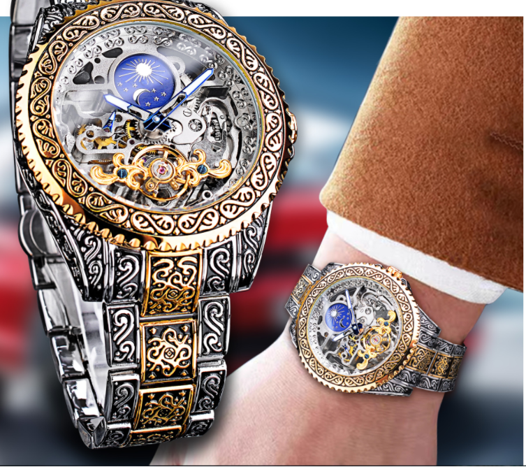 Mechanische Herrenuhr im Retro-Design | LuxeStyle