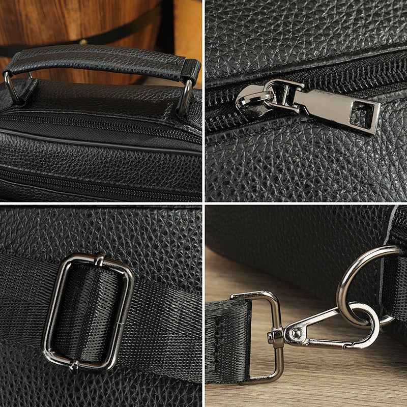 Business Schultertasche aus Echtleder – Bild 7 | LuxeStyle