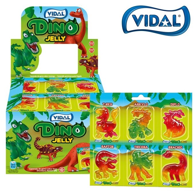 Vidal Dino Jelly 6 sort. 11 g · 66 Stück – Bild 1 | LuxeStyle