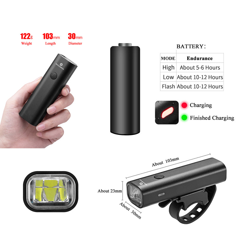 ROCKBROS Velo Frontlicht USB-Ladefunktion