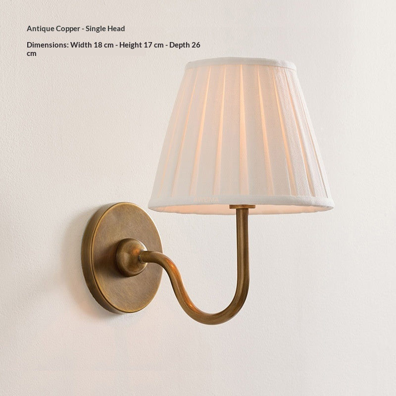 Wandlampe aus Kupfer mit weisser Lampenschirm – Bild 3 | LuxeStyle