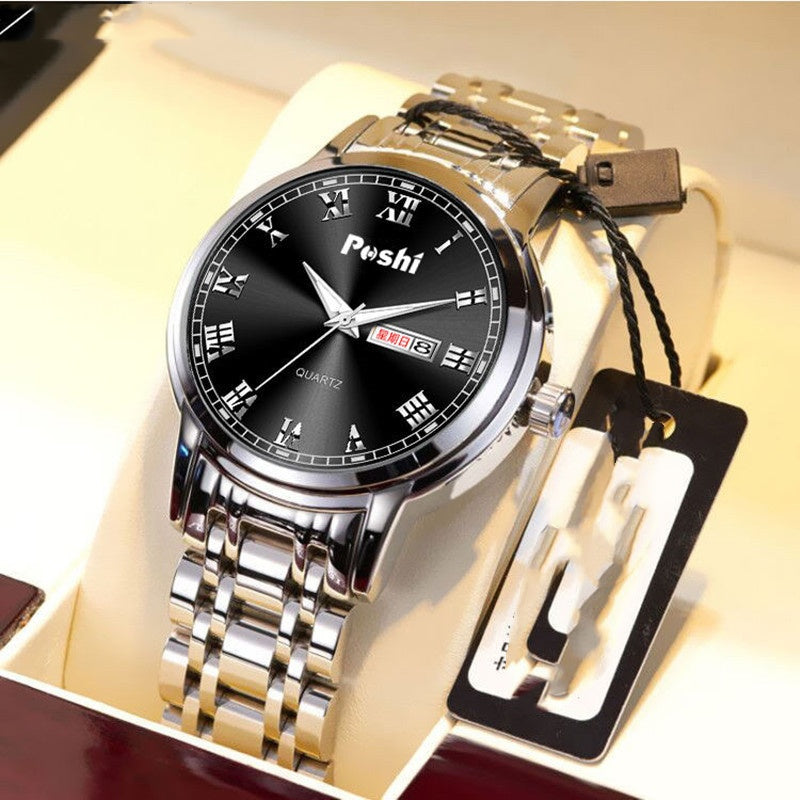 Herrenuhr Stahlband, Leuchtend, Wasserdicht – Bild 2 | LuxeStyle