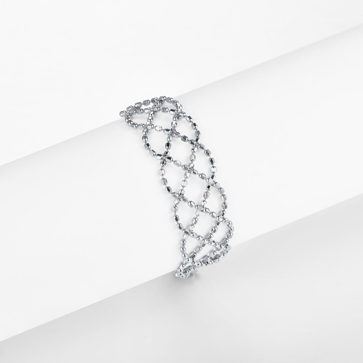 925-Silber Mesh-Ring Anello