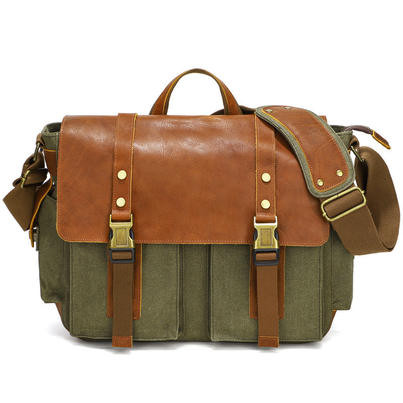 Waxed Canvas Schultertasche – Bild 5 | LuxeStyle
