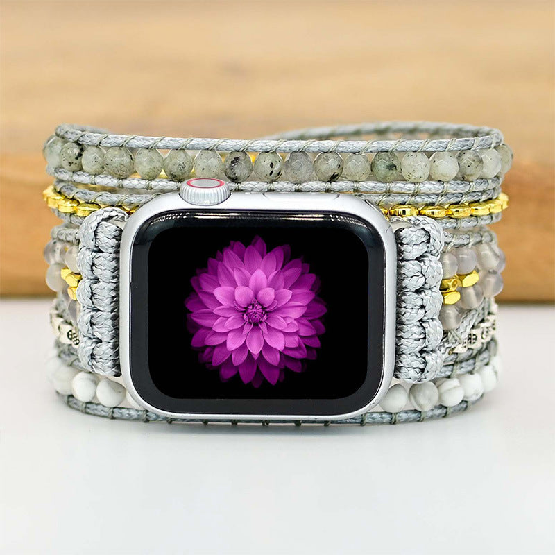 Armband aus Natursteinperlen für Smartwatch | LuxeStyle