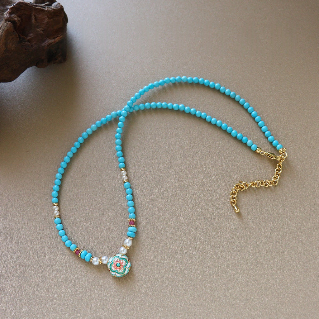 Türkis-Schmuckset mit Kette, Armband und Ohrringen – Bild 5 | LuxeStyle