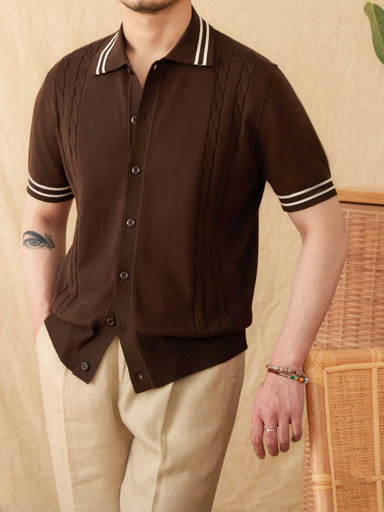 Polo-Shirt Kurzarm Baumwoll-Mix – Bild 4 | LuxeStyle
