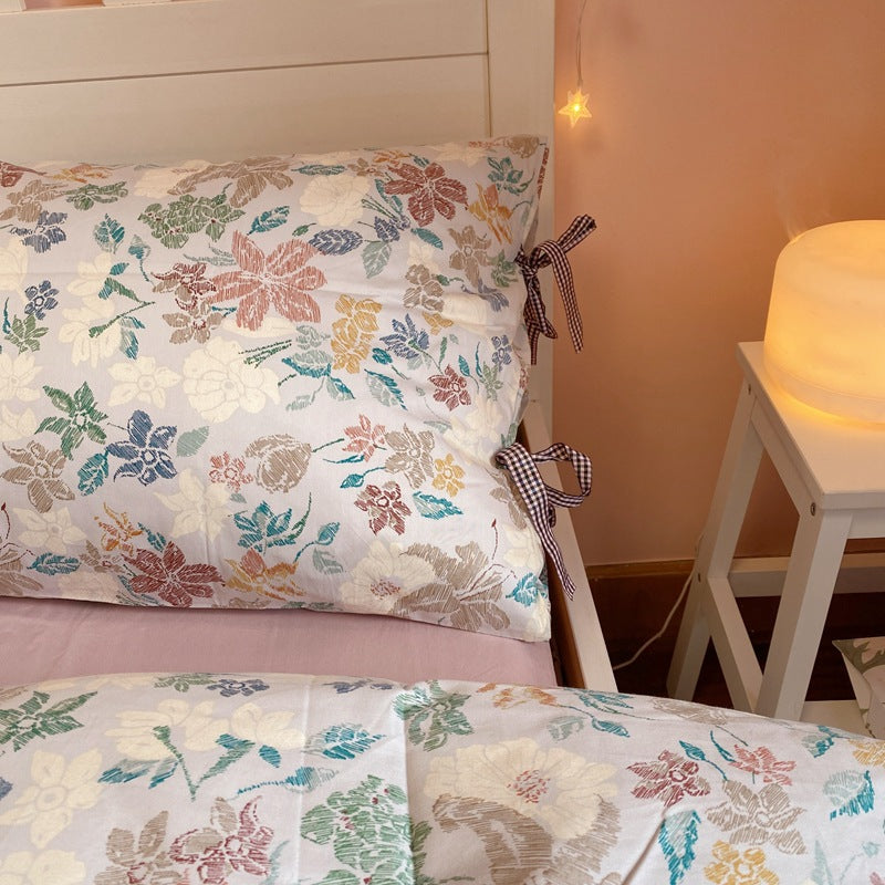 Retro Blumen-Bettwäsche-Set aus Baumwolle – Bild 3 | LuxeStyle