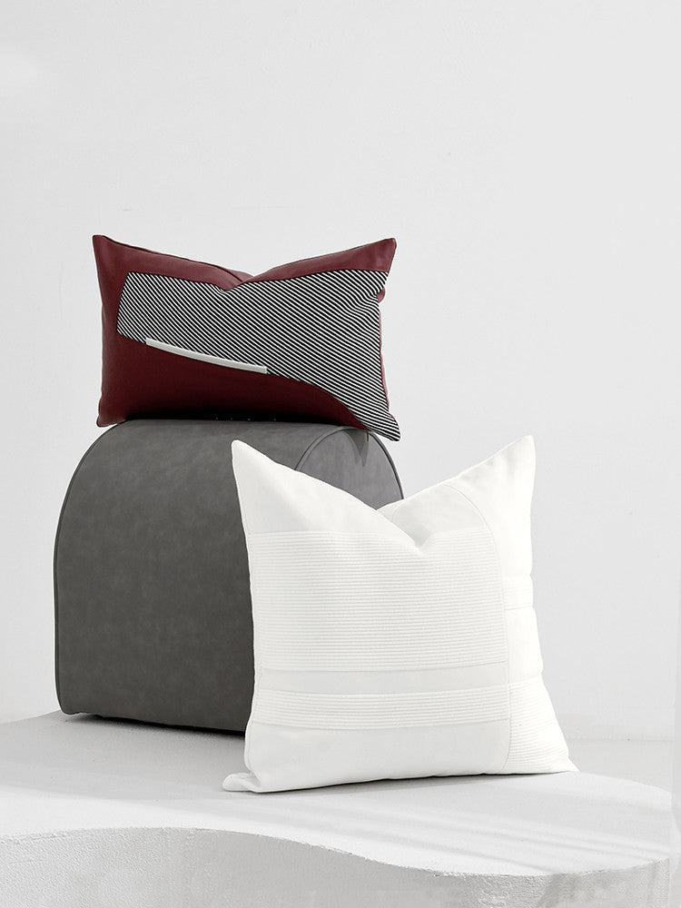 Modernes Kissenbezug-Set, Rot-Weiss – Bild 10 | LuxeStyle