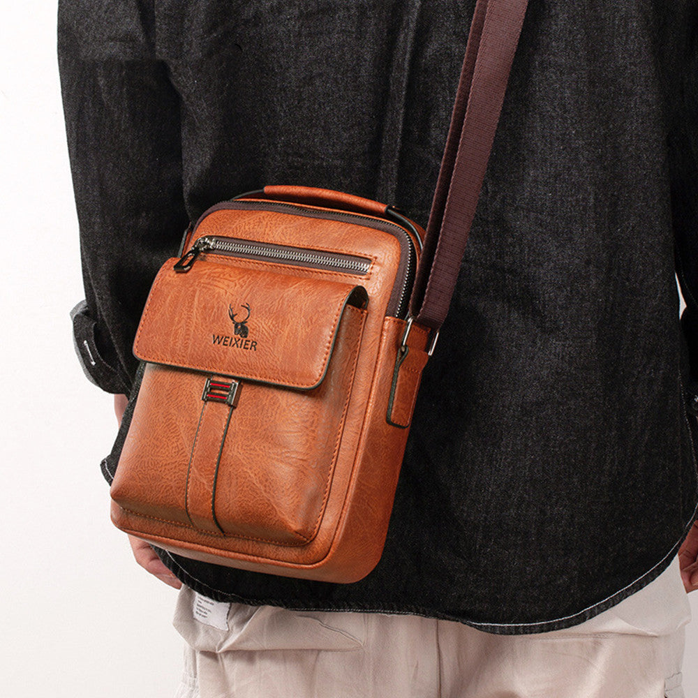 Messenger Tasche aus PU-Leder, schwarz – Bild 5 | LuxeStyle