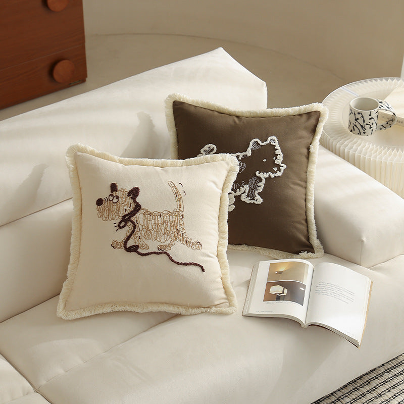 Sofa Kissenbezug mit Hund-Motiv
