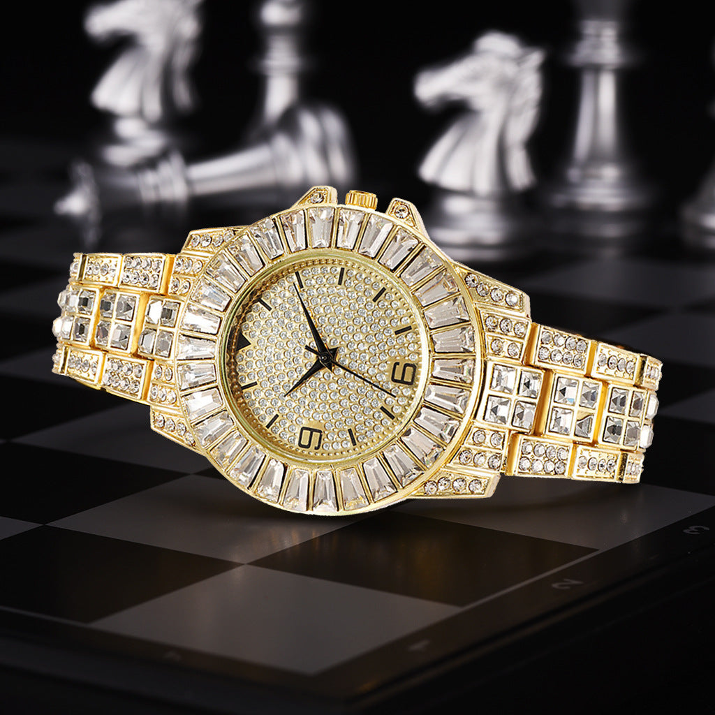 Damen Hip Hop Gliederkette Uhr mit Strass – Bild 6 | LuxeStyle