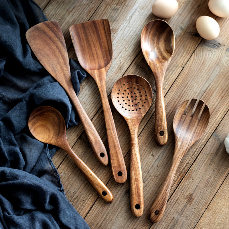 Küchenhelfer-Set Teakholz – Bild 15 | LuxeStyle