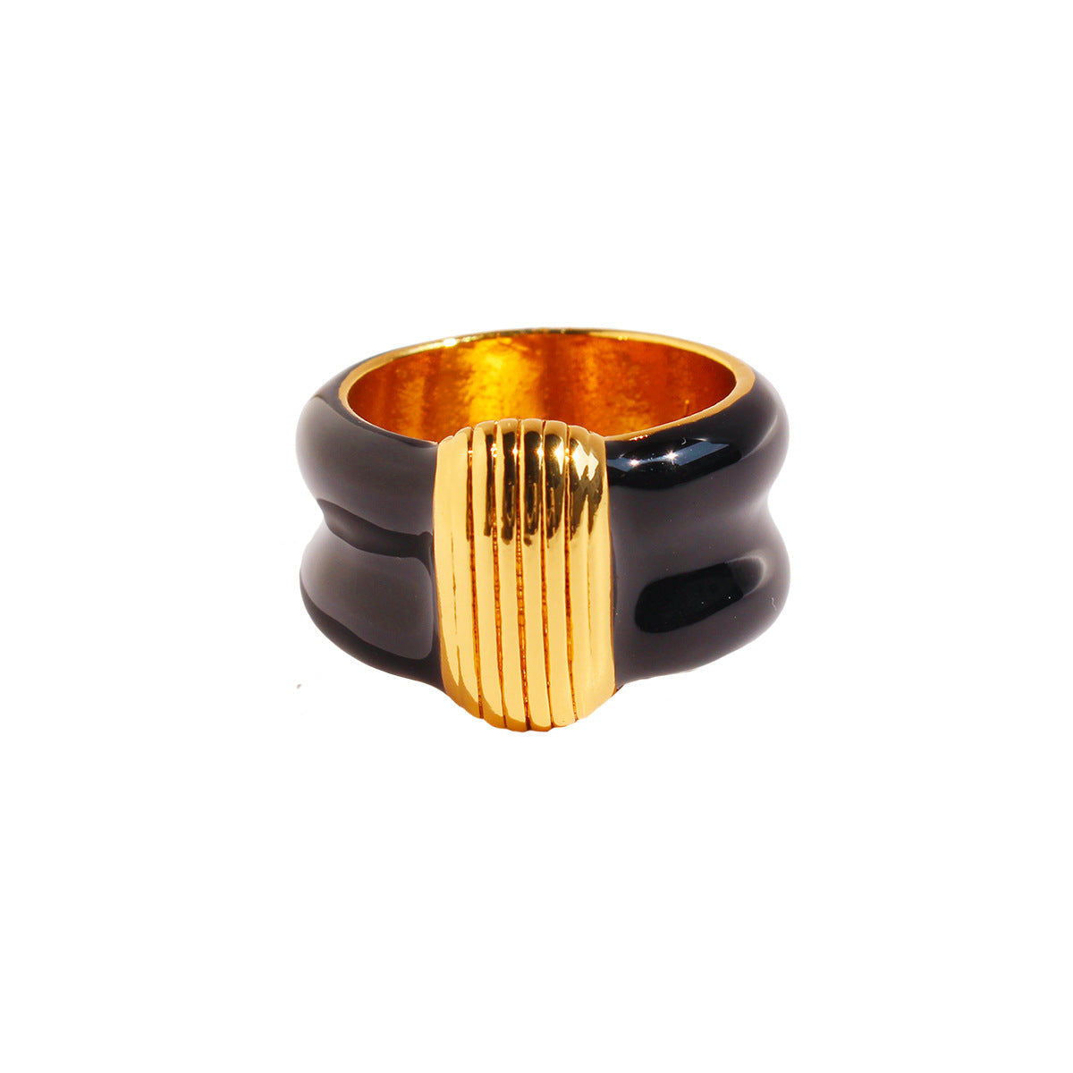 Breiter Statement-Ring mit Wellenmuster – Bild 5 | LuxeStyle