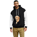 Retro-Hoodie mit Farbblock-Muster