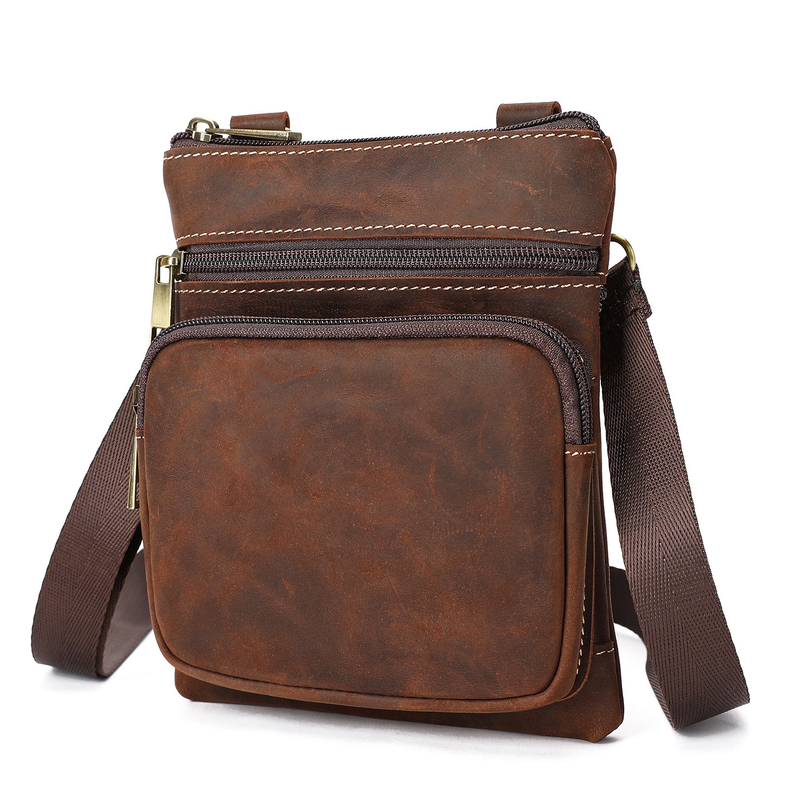 Crazy Horse Leder Retro Umhängetasche
