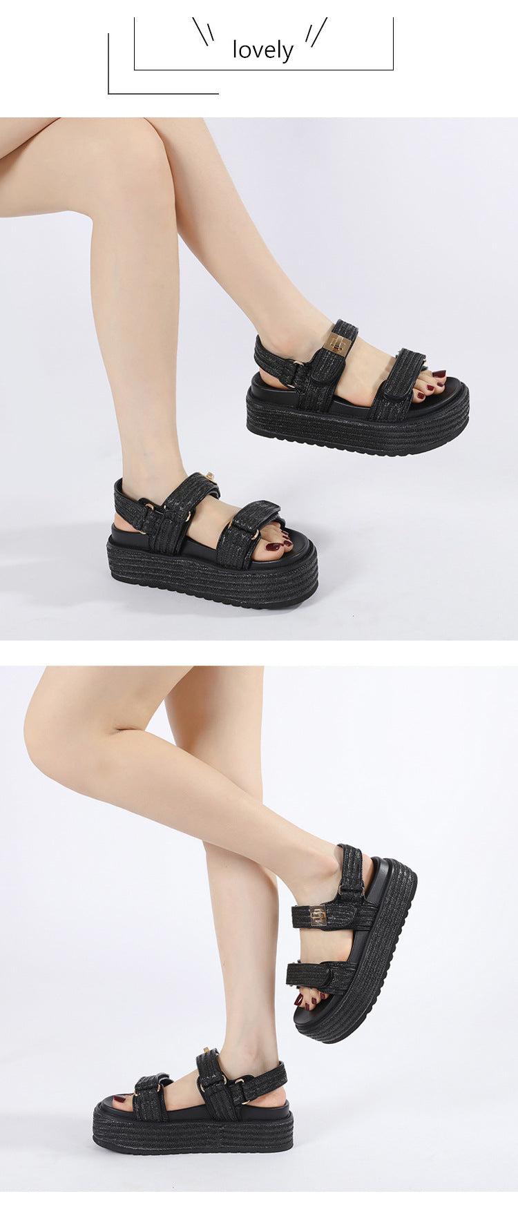 Geflochtene offene Sandalen für Damen – Bild 5 | LuxeStyle